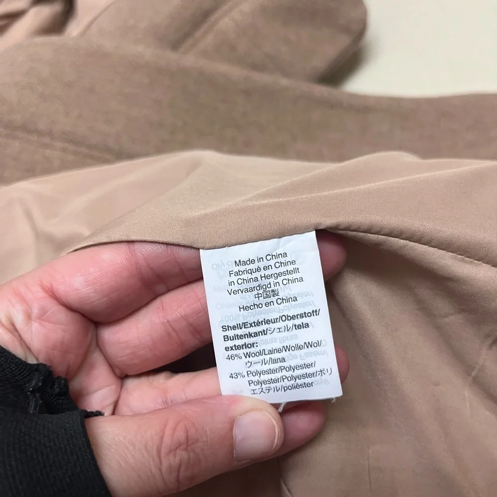 J. Crew Mercantile size 0 Tan 46% wool City Coat